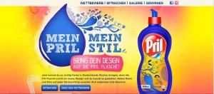 Screenshot http://mein.pril.de/ : Die Crowdsourcing-Aktion der Marke Pril